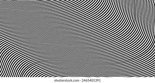 Abstract wavy optical illusion line pattern background