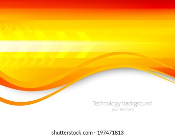Abstract wavy orange background