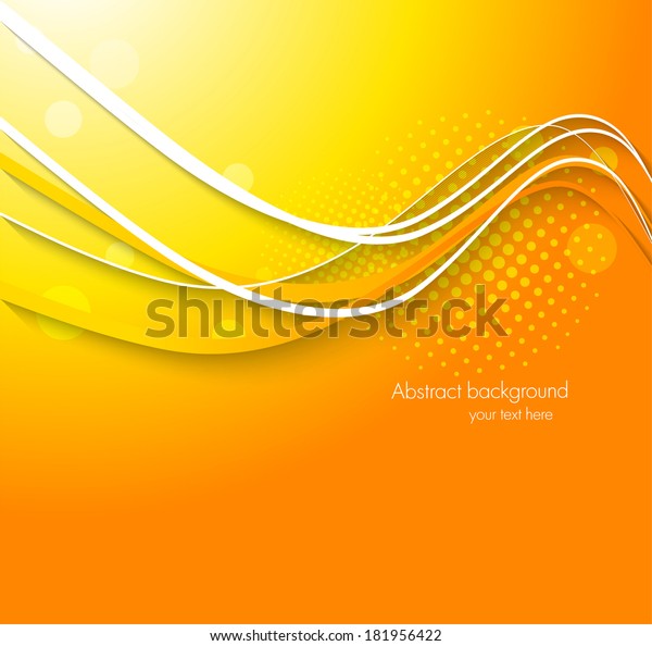 Abstract Wavy Orange Background Stock Vector (Royalty Free) 181956422 ...