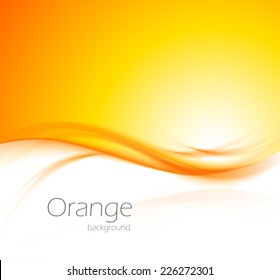 Abstract Wavy Orange Background With Light Effect