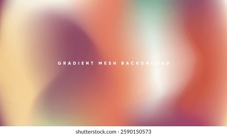 Abstract wavy orange blue background with gradient mesh. Blurred fluid colorful background. Modern design template for web covers, ad banners, posters, brochures etc