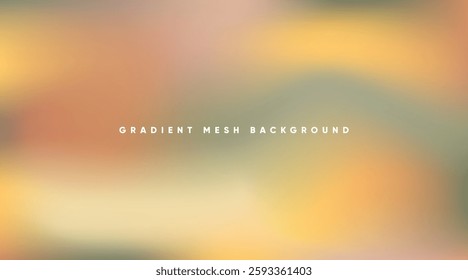 Abstract wavy orange brown background with gradient mesh. Blurred fluid colorful background. Modern design template for web covers, ad banners, posters, brochures etc