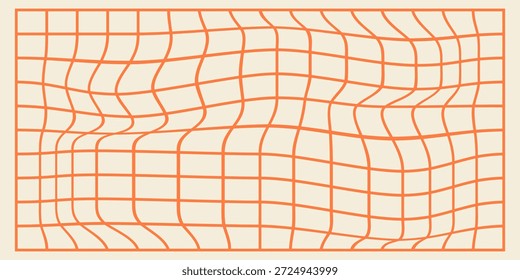 Abstract wavy orange lines on white background
