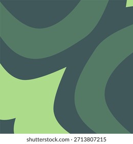 Formas orgânicas onduladas e abstratas em uma paleta de cores verde e ardósia.