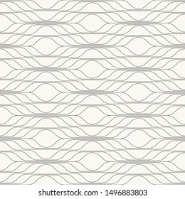 Abstract wavy ornamental creative seamless pattern, vector background