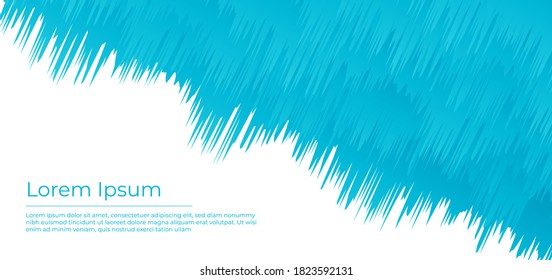 Abstract wavy overlap shape water fall concept cyan color. vector illustration.