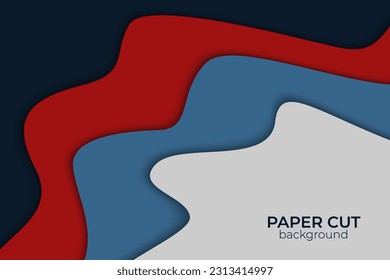 Abstract wavy paper background in bright colors