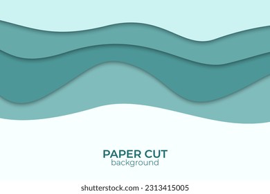 Abstract wavy paper background in bright colors