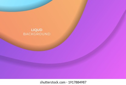 Abstract wavy paper cut colorful vector background
