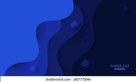 Resumen de fondo de papel ondulado. plantilla de arte de papel 3D. Ilustración vectorial.
