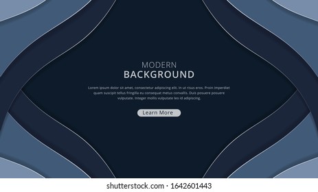 Abstract wavy papercut background , background can used for wallpaper or design , vector. colorful background vector design