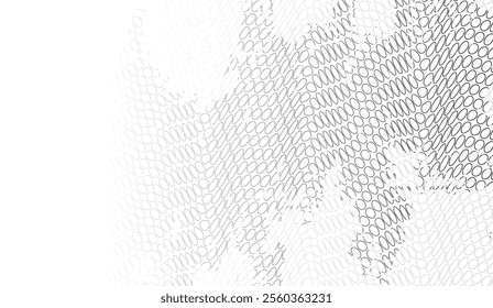 Abstract wavy pattern of black elliptical lines on a white background, creating a dynamic, flowing texture. Ideal for art, design, and background themes