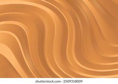 Abstract wavy pattern, brown, cream color elegant background. Aesthetic chocolate or coffee beauty wallpaper, glowing backdrop with geometric curvy lines texture. Perfect for elegant presentation