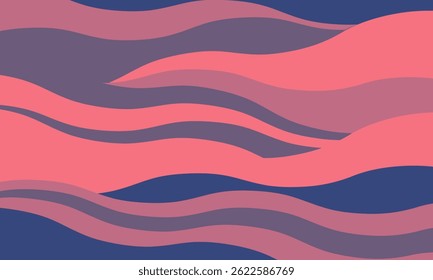 Abstract wavy pattern in calming pink, purple, and blue hues.  Perfect for backgrounds, website design, or any project needing a serene, modern aesthetic.