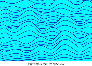 Abstract wavy pattern. Abstract colorful wavy background. Abstract blue wavy lines pattern. Wavy lines pattern background. Abstract horizontal wave lines background.