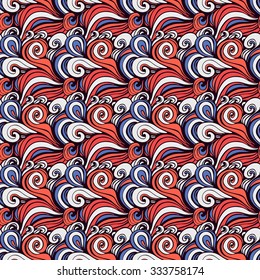 Abstract wavy pattern. Colorful seamless wave