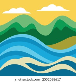 Abstract Wavy Pattern for Creative Backgrounds