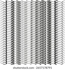 Padrão ondulado abstrato. Textura de linha graduada. Fundo de vetor monocromático. Gráfico de ilusão ótica. EPS 10.