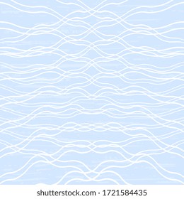 Patrón ondulado abstracto en un fondo texturado azul. Ilustración vectorial de una plantilla de diseño de superficie.