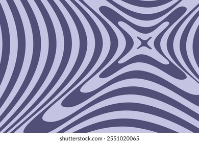 Abstract wavy pattern in purple and lavender tones with flowing, symmetrical lines. Perfect for backgrounds, textiles, or modern digital designs with a futuristic and minimalist aesthetic.