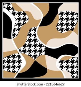 Abstraktes gewelltes Muster. Seidenschal-Design. Vektorgrafik.