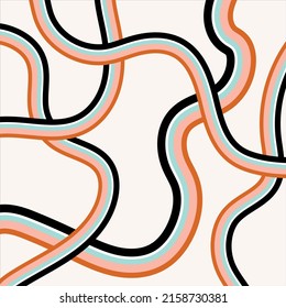 Abstract wavy pattern. Vector Illustration.