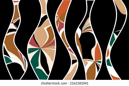 Abstract wavy pattern. Vector Illustration.