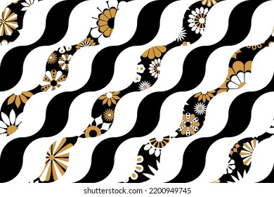 Abstract wavy pattern. Vector Illustration.