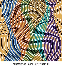 Abstract wavy pattern. Vector Illustration.