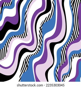 Abstract wavy pattern. Vector Illustration.