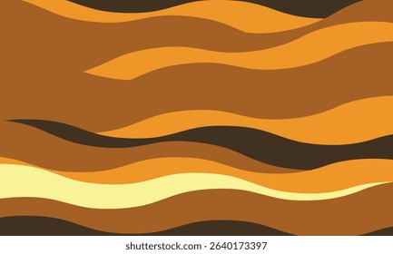 Abstract wavy pattern in warm earthy tones.  Perfect for backgrounds, website design, or textile prints. Evokes feelings of warmth, comfort, and natural landscapes.