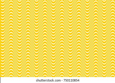 Abstract wavy pattern of yellow spaghetti, noodles, macaroni on white background. Vector illustration