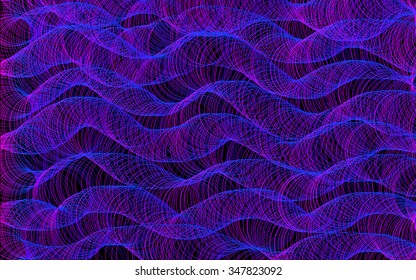 Abstract wavy plexus - - vector illustration 