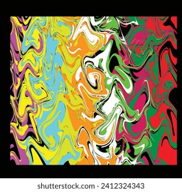 An abstract wavy psychedelic multicolored background 
