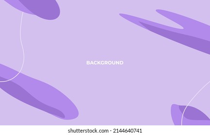 Abstract wavy purple backgrounds. Hand drawn various shapes and doodle objects. Contemporary organic modern trendy vector illustrations. Every background is isolated. Pastel colors