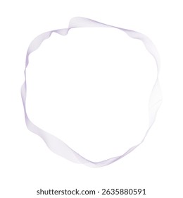 Marco Abstractas ondulado púrpura del círculo, líneas que fluyen mínimas, borde moderno del Vector, aislado en el fondo blanco