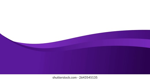 Abstract Wavy Purple and White Background