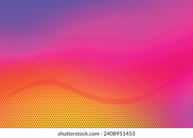 Abstract wavy rainbow gradient vector background.