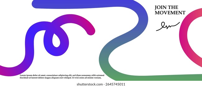 Abstract Wavy Rainbow Lines. Vector Celebration Squiggle Ribbons. Swirl Neon Colored Lines. Background with Gradient Curve Shapes. EPS 10