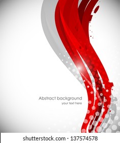 Abstract wavy red background