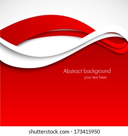 Abstract wavy red background