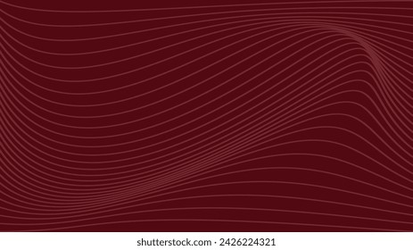 abstract wavy red background, vector