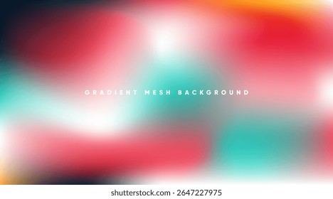 Fundo azul vermelho ondulado abstrato com malha de gradiente. Fundo colorido fluido desfocado. Modelo de design moderno para capas de internet, banners de anúncios, cartazes, brochuras, etc