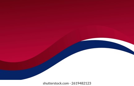 Abstract wavy red and blue lines modern background
