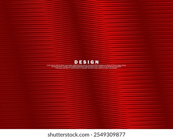 Líneas geométricas brillantes rojas onduladas Abstractas sobre fondo rojo. Modelo futurista rojo brillante moderno del gradiente. Concepto de tecnología futurista, para cubiertas, carteles, Anuncios, folletos, Sitios web, etc.