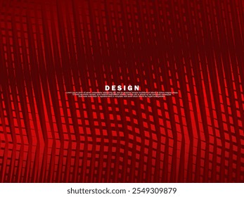Abstrato ondulado vermelho brilhante linhas geométricas no fundo vermelho. Moderno gradiente brilhante padrão futurista vermelho. Conceito de tecnologia futurista, para capas, cartazes, banners, brochuras, sites, etc.