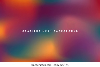 Abstract wavy red green orange background with gradient mesh. Blurred fluid colorful background. Modern design template for web covers, ad banners, posters, brochures etc