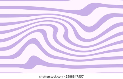 Abstract Wavy Retro Background in Pink and Beige