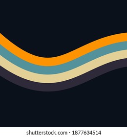 An abstract wavy retro striped background image.