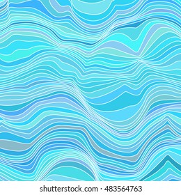Abstract wavy sea striped background for your creativity